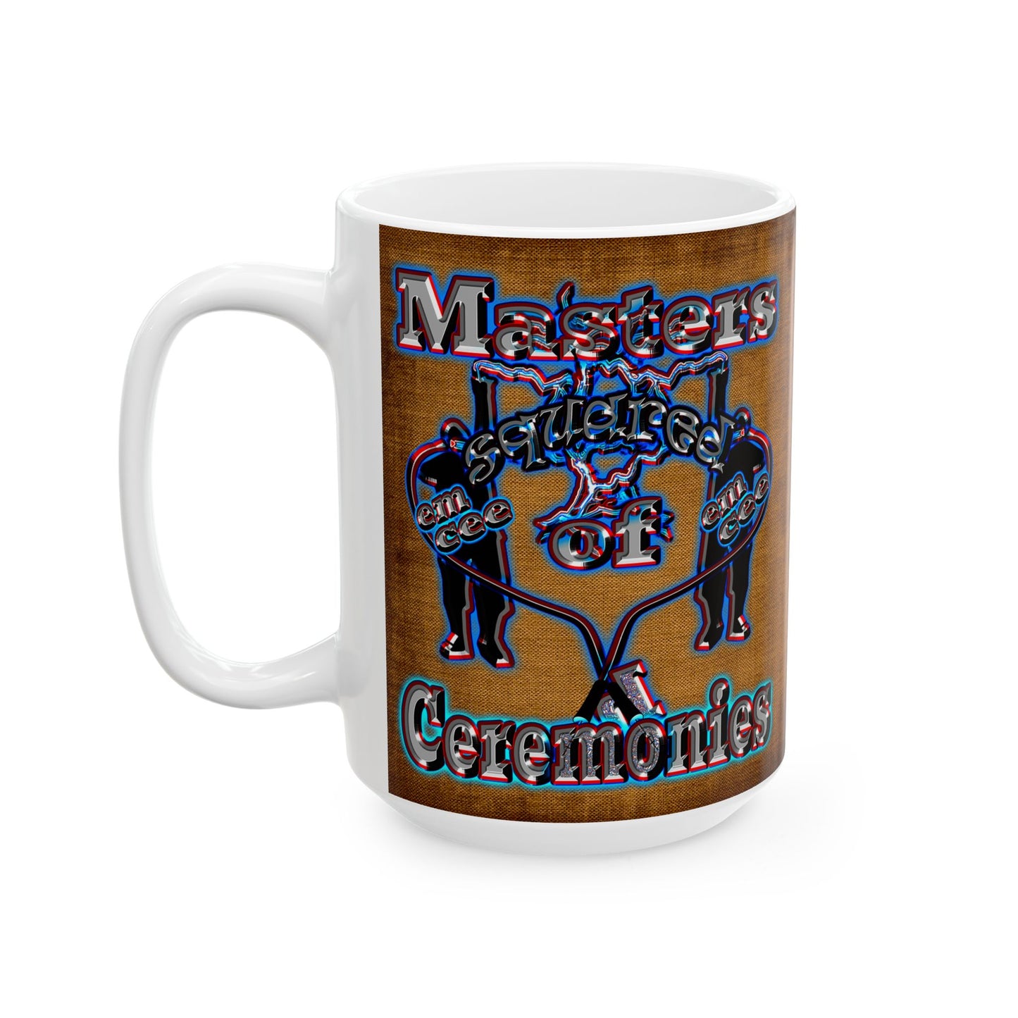 em cee squared - White Mug (brown papyrus)