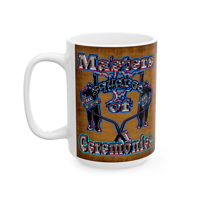 em cee squared - White Mug (brown papyrus)