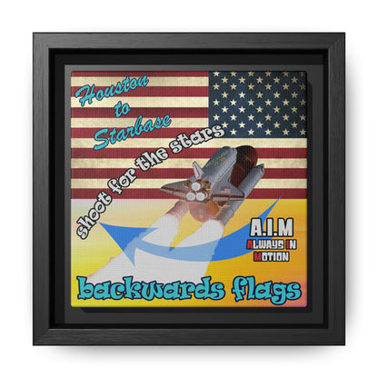 shoot for the stars - framed canvas art (color blur)