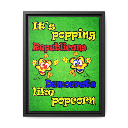 popping like popcorn - framed canvas art (green turf)