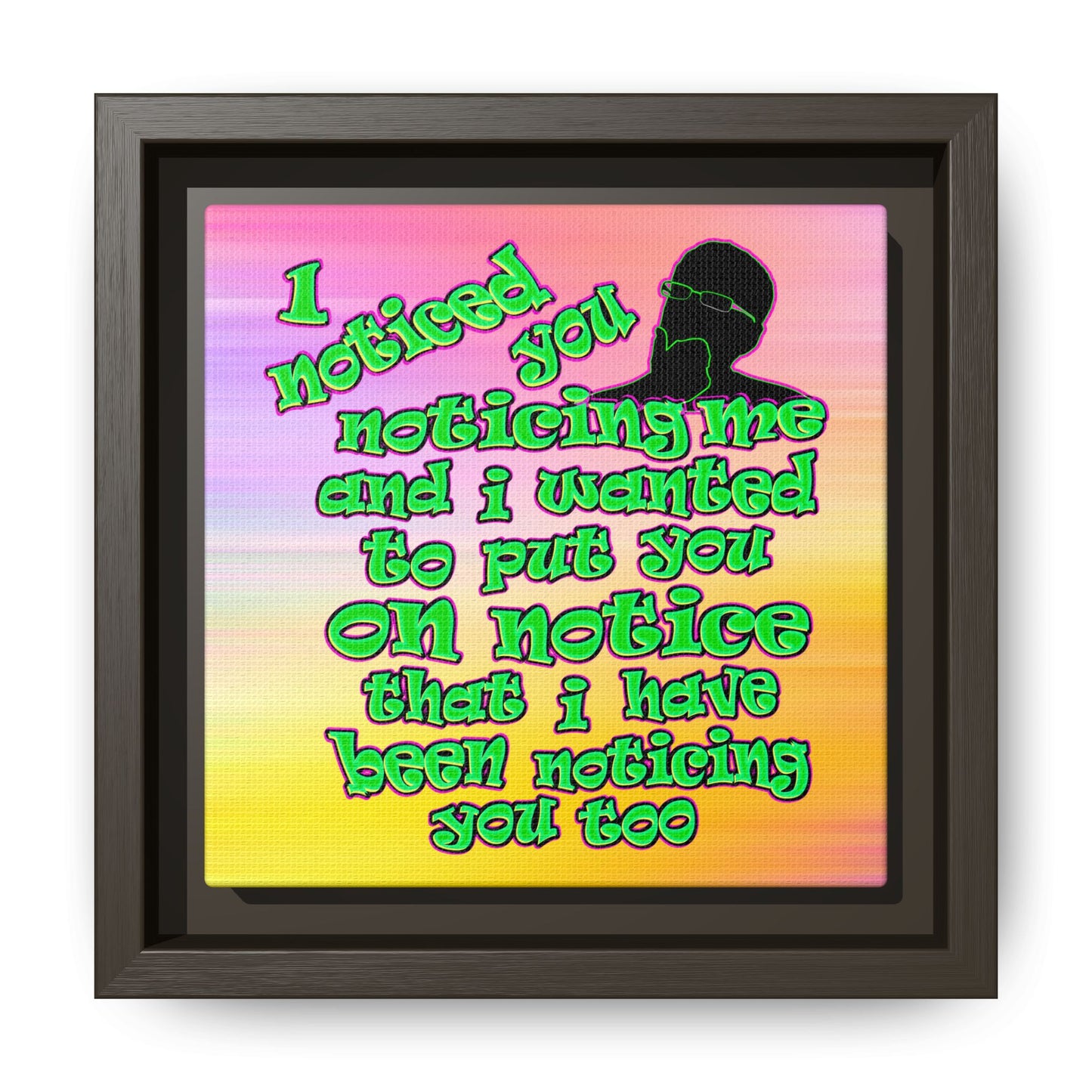 noticed you noticing - framed canvas art (color blur)