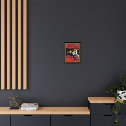 defy conquer reach - framed canvas art (red)