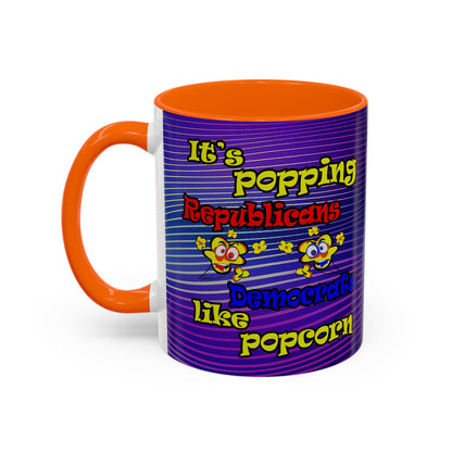 popping like popcorn - Accent Mug (purple wave)