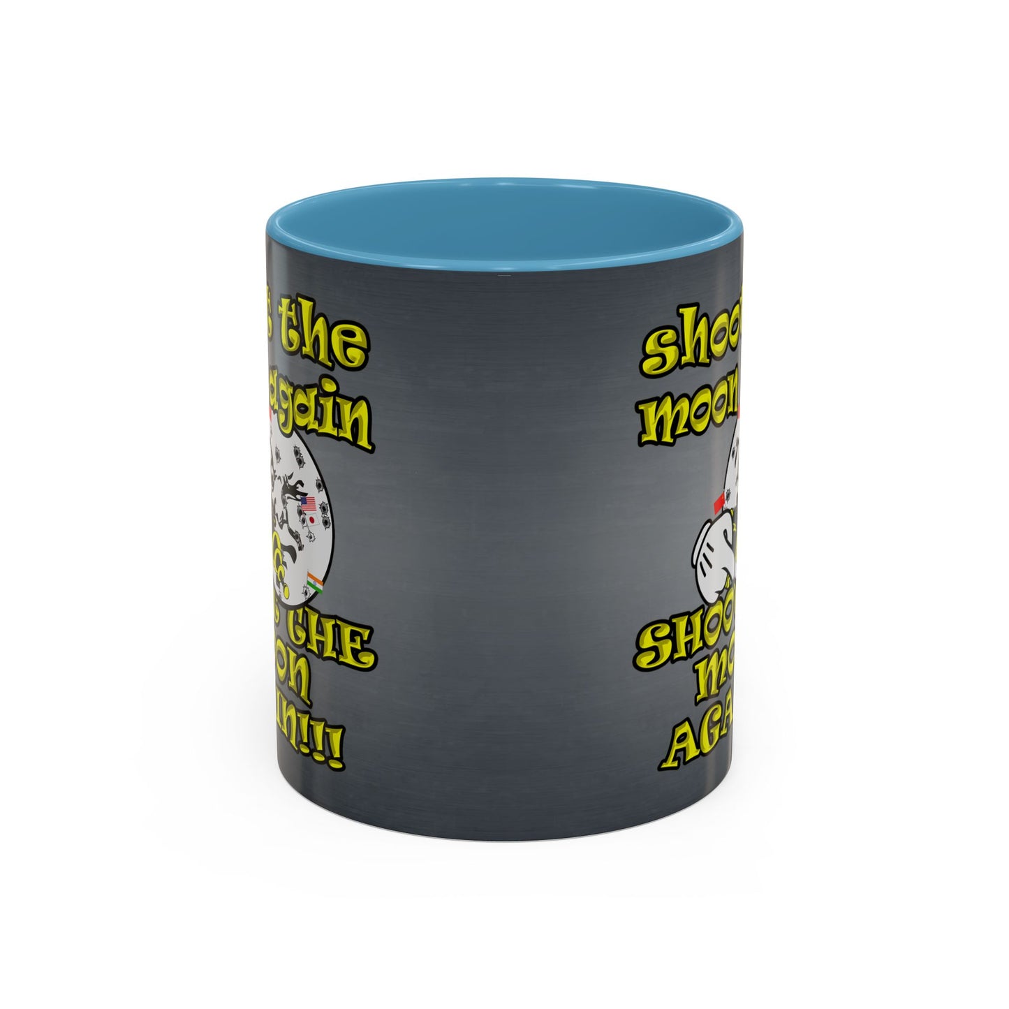 shoot the moon again - Accent Mug (grey-light grey)