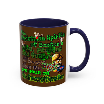 christmas spirits of boston - Accent Mug (brown)