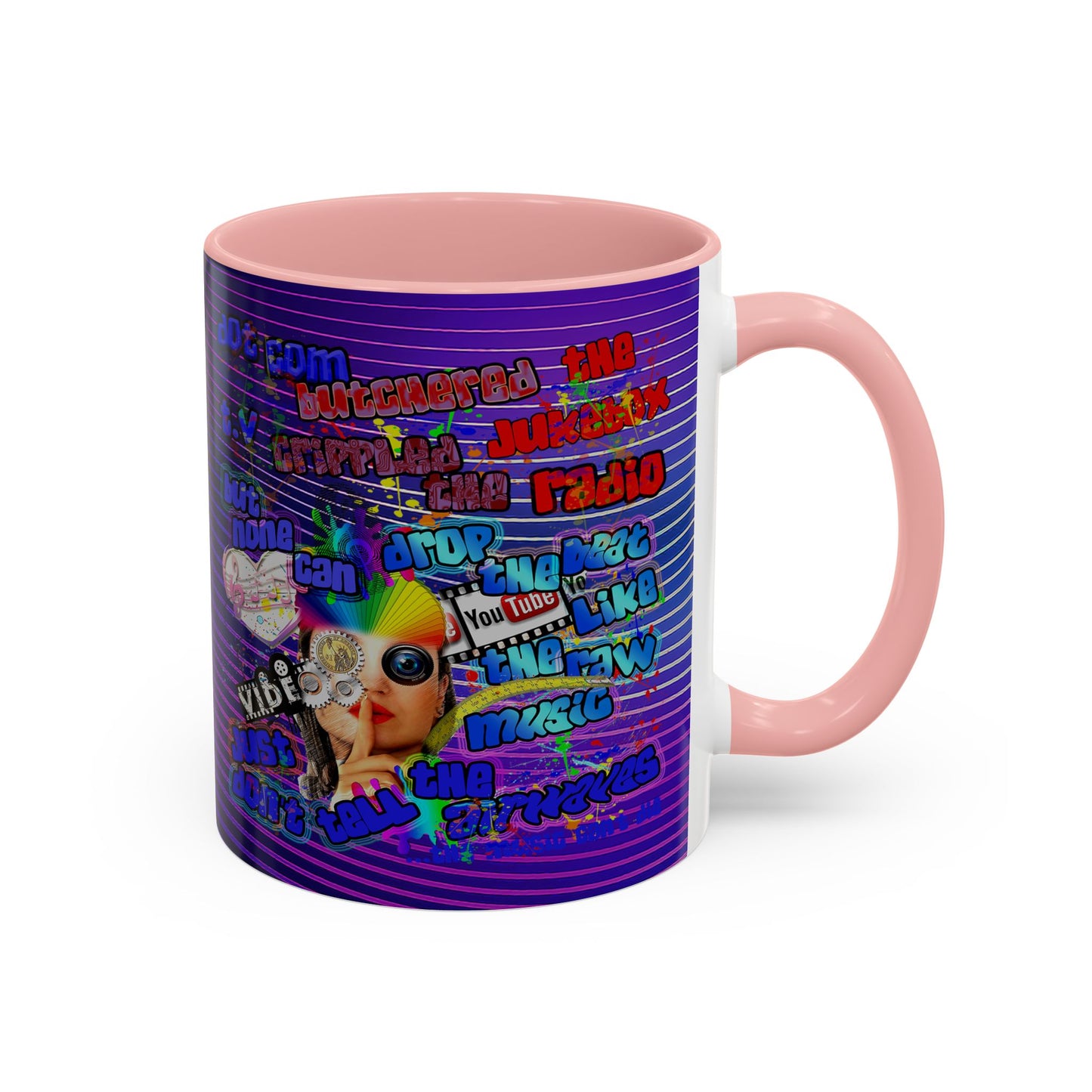 drop the beat - Accent Mug (purple wave)