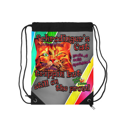 schrodinger's cat - Drawstring Bag (rainbow split)