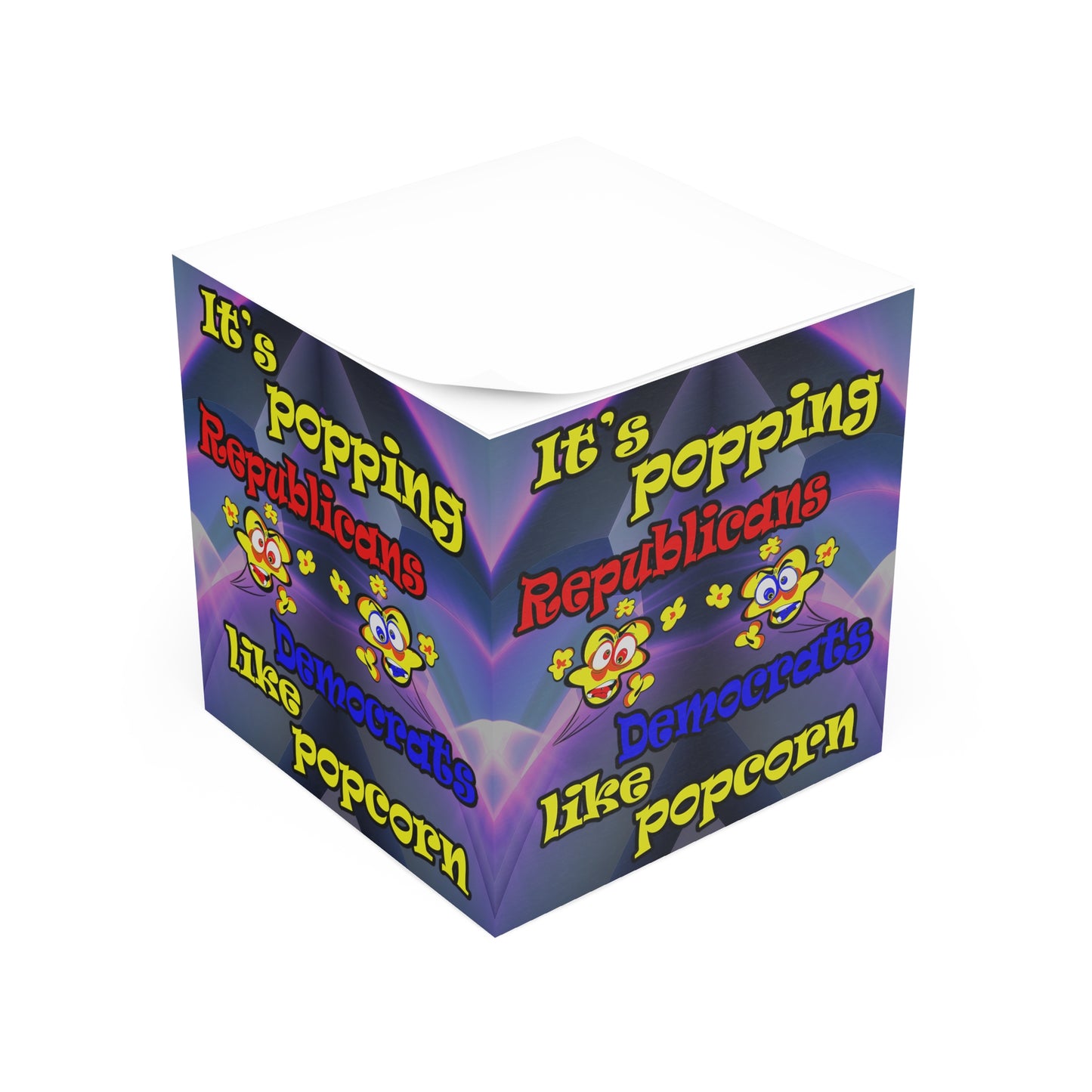 popping like popcorn - note cube (grey-pink wave)