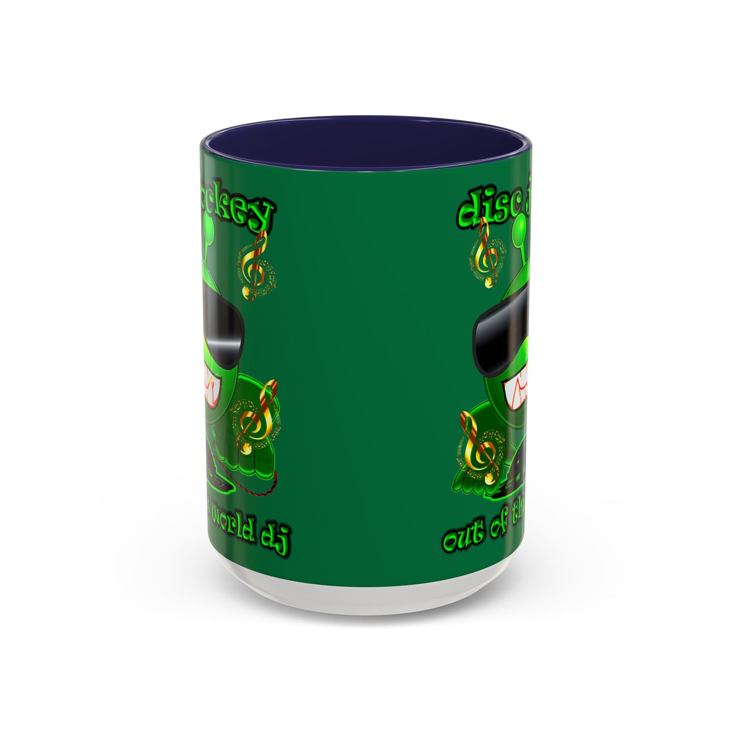 disc jockey - Accent Mug (dark green)