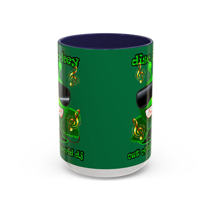disc jockey - Accent Mug (dark green)