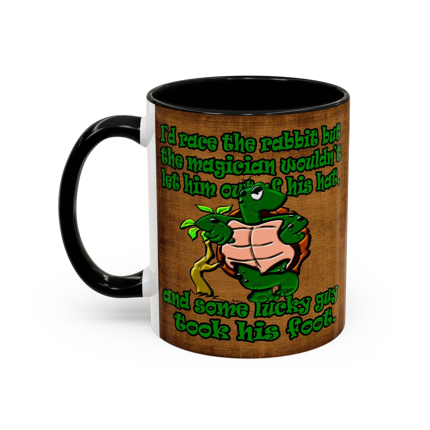 turtle race - Accent Mug (brown papyrus)