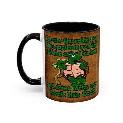 turtle race - Accent Mug (brown papyrus)