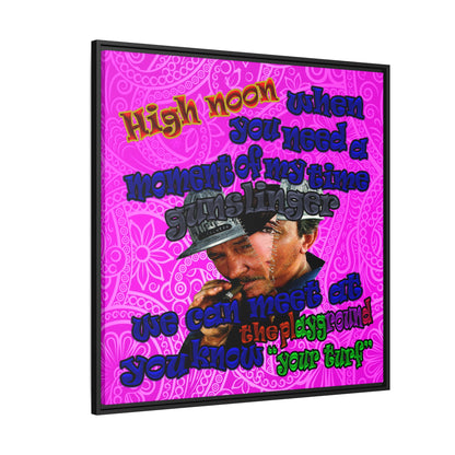 high noon - framed canvas art (pink swirl)