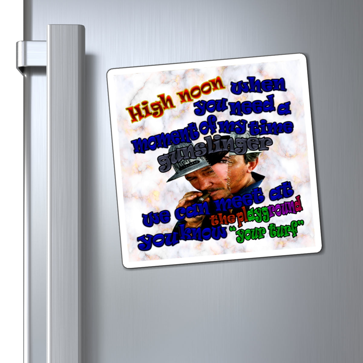 high noon - Magnets - (white marble)