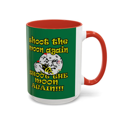shoot the moon again - Accent Mug (dark green)