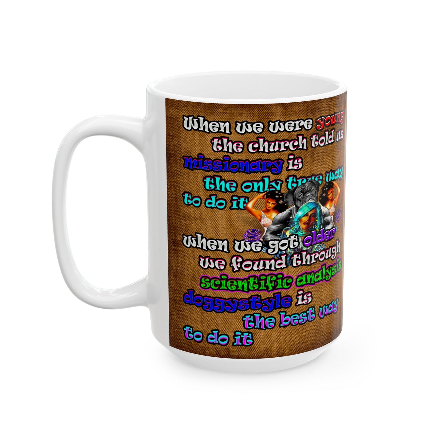 doggystyle - White Mug (brown papyrus)