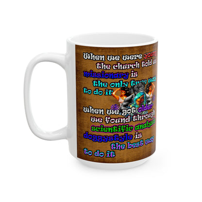 doggystyle - White Mug (brown papyrus)