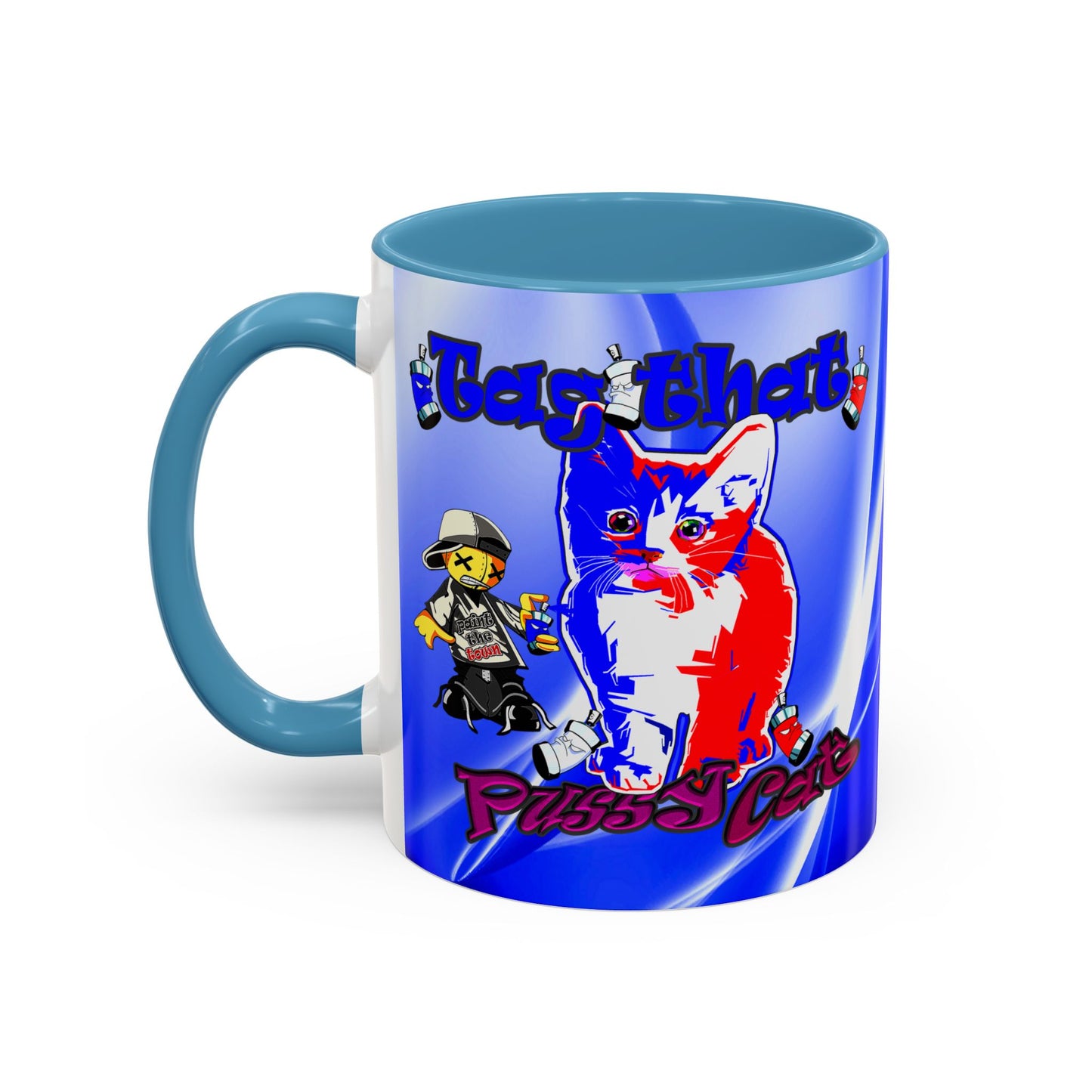 tag that - Accent Mug (blue-white wave)