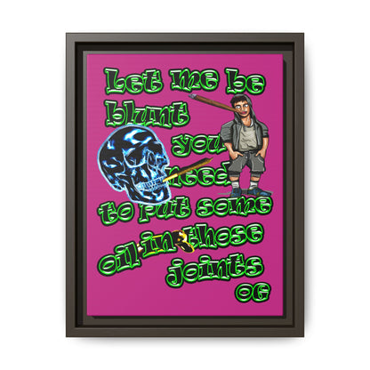 og - framed canvas art (pink)