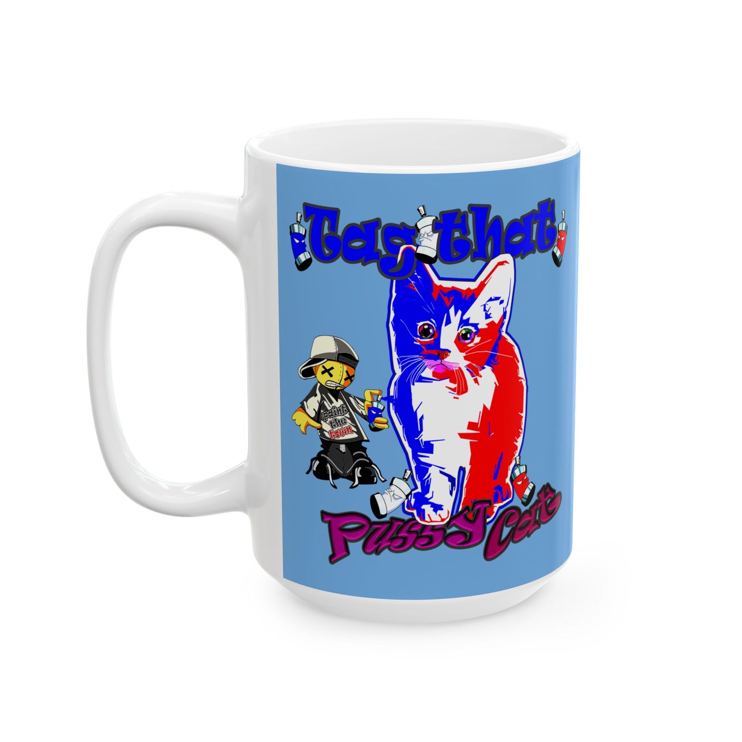tag that - White Mug (light blue)