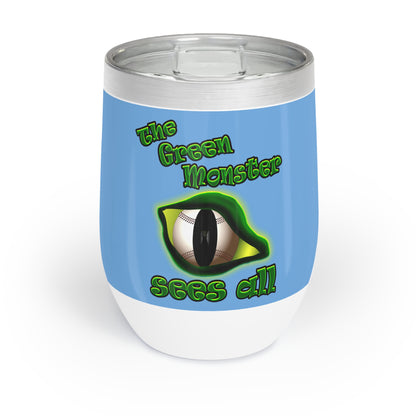 green monster - Chill Wine Tumbler (light blue)