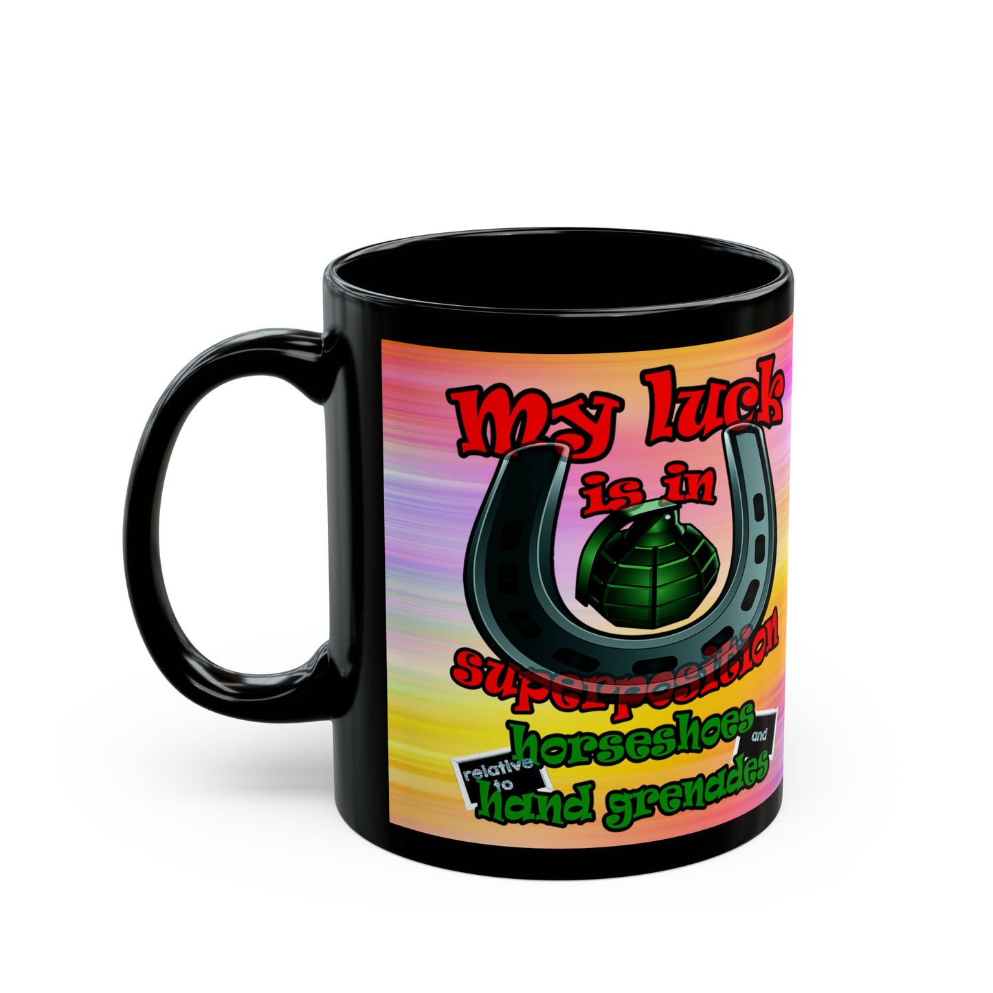 my luck - Black Mug (color blur)