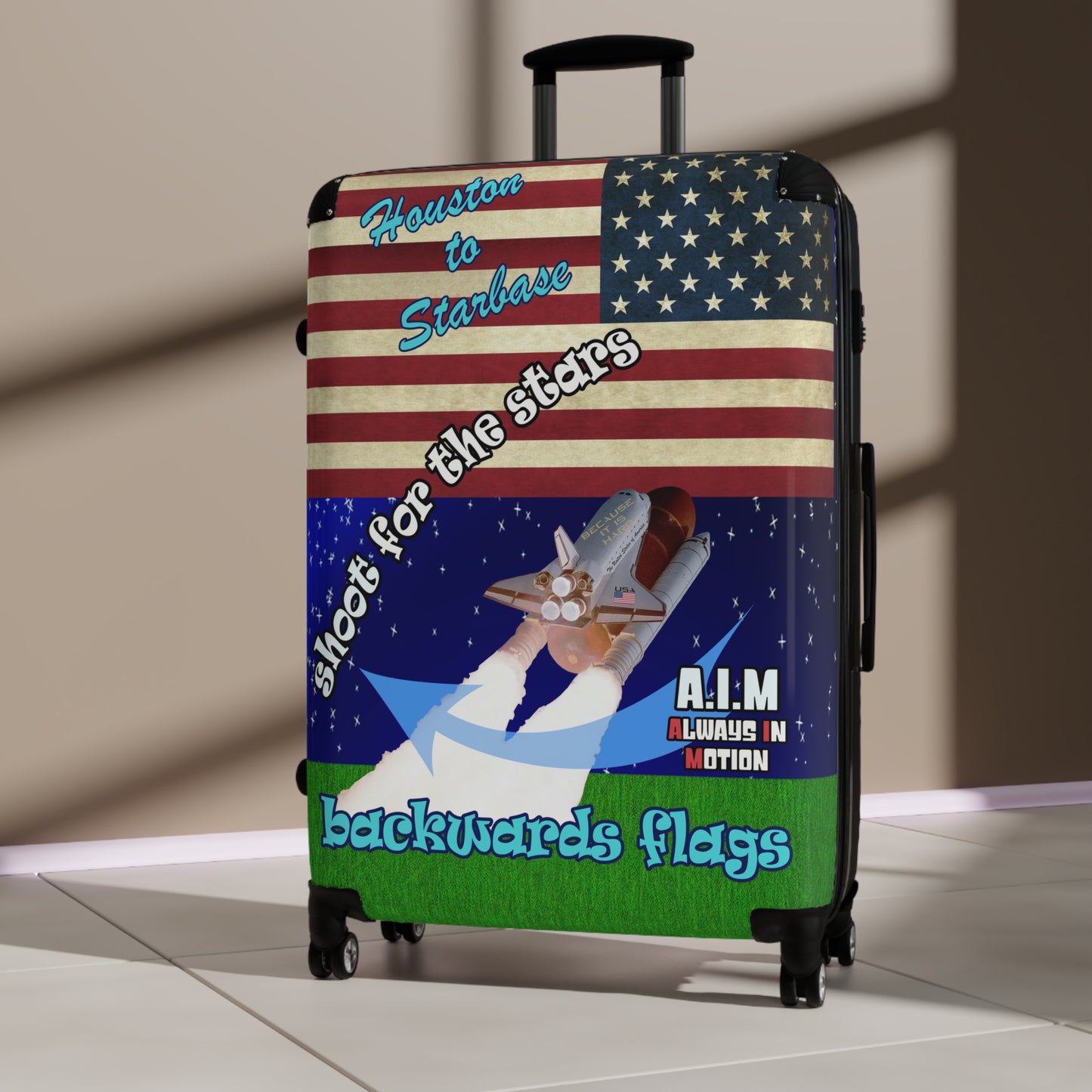 shoot for the stars - Suitcase ('snoops' background)