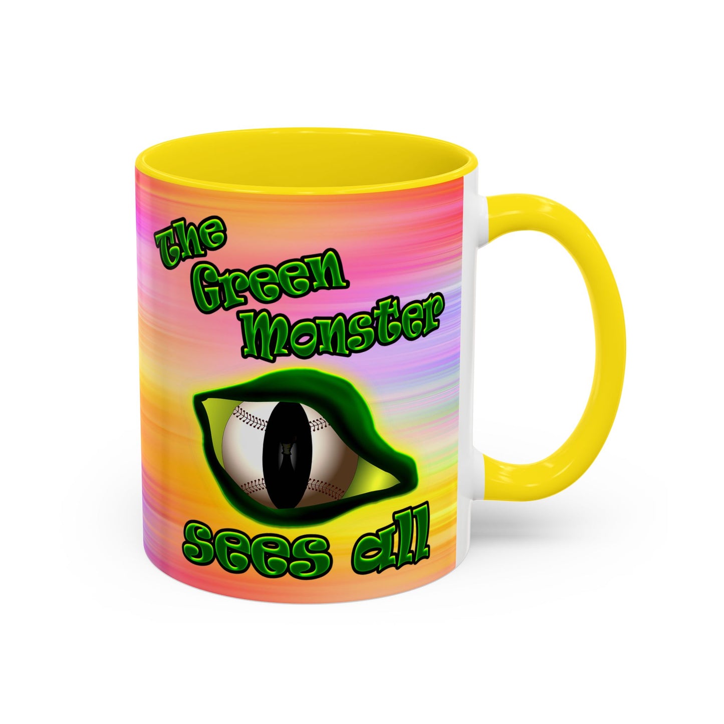 green monster - Accent Mug (color blur)