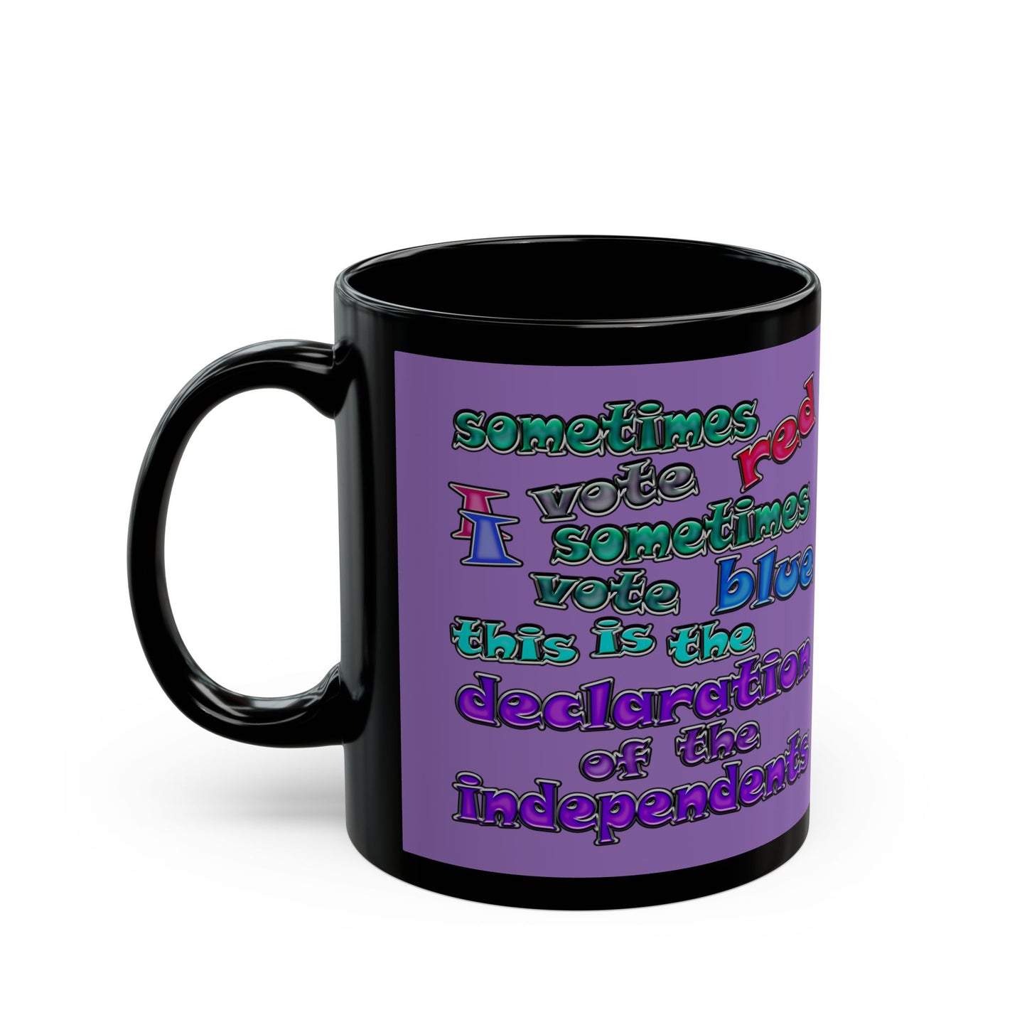 declaration of the independents - Black Mug (light purple)