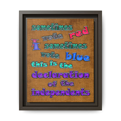 declaration of the independents - framed canvas art (brown papyrus)