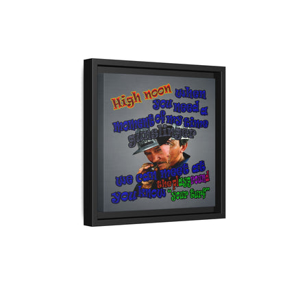 high noon - framed canvas art (grey-light grey)
