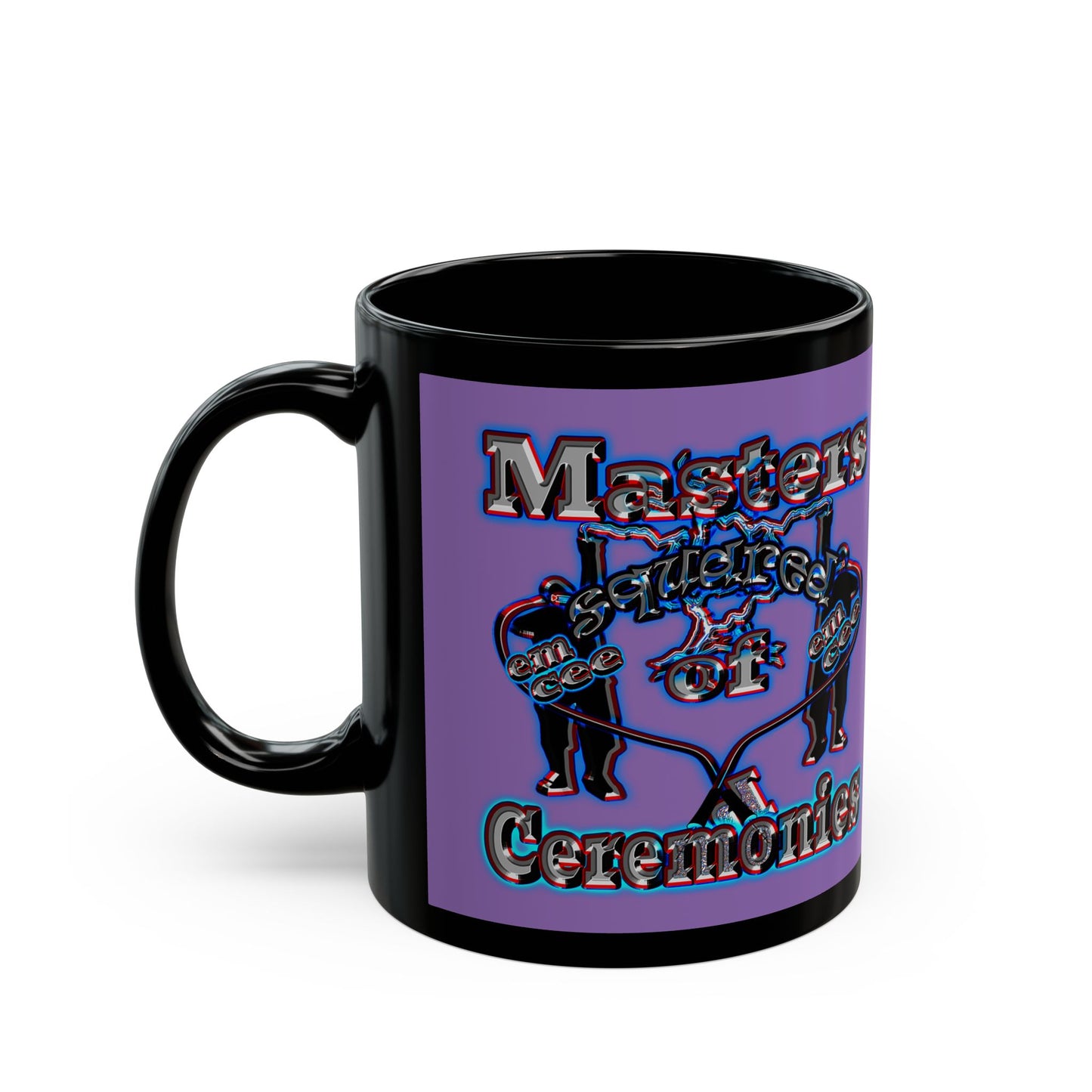 em cee squared - Black Mug (light purple)