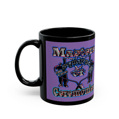 em cee squared - Black Mug (light purple)
