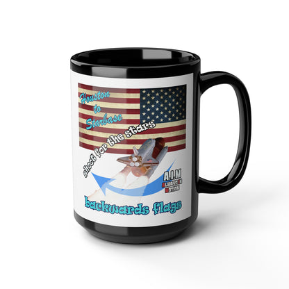 shoot for the stars - Black Mug (white)