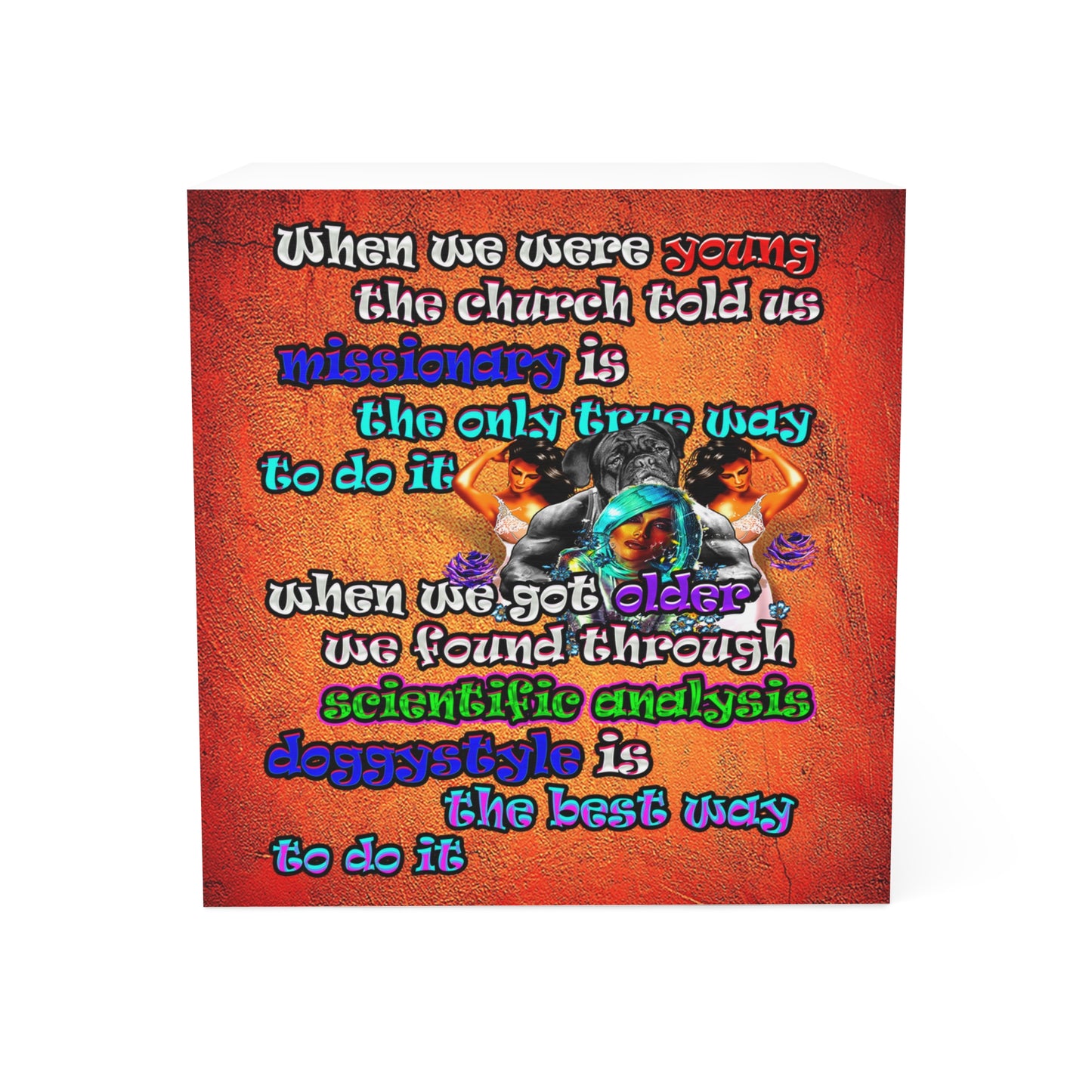 doggystyle - note cube (burnt orange)