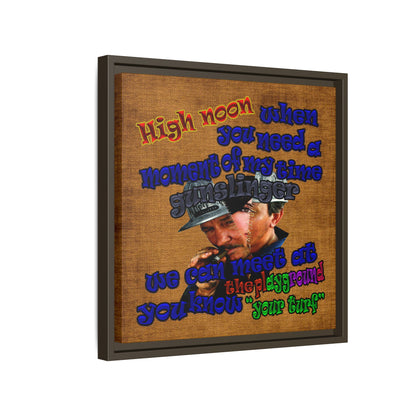 high noon - framed canvas art (brown papyrus)