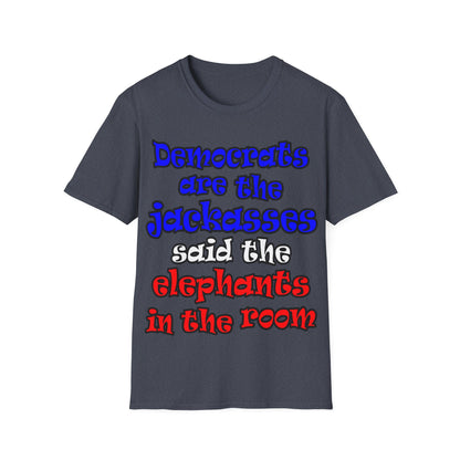 donkeys and elephants - Unisex Softstyle T-Shirt