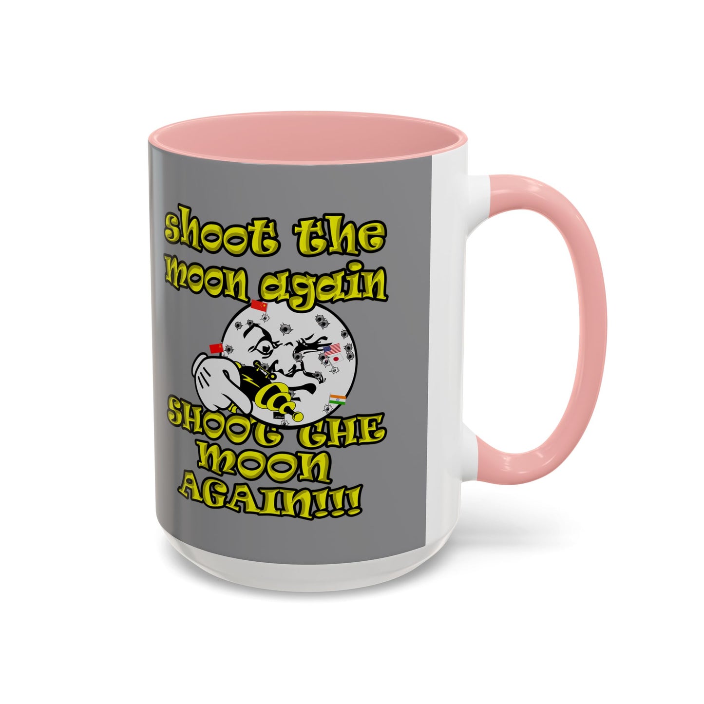 shoot the moon again - Accent Mug (grey)