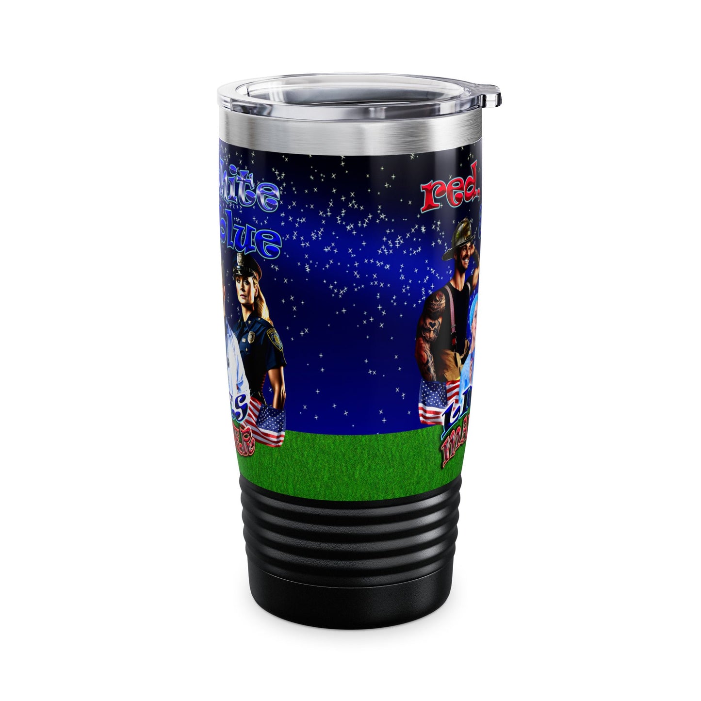 rw&b lives matter - Ringneck Tumbler, 20oz ('snoops' background)