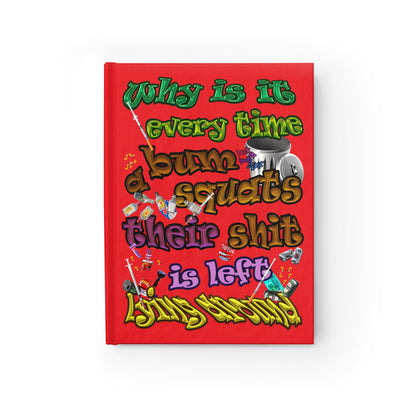 the bum's shit - journal-blank (red)