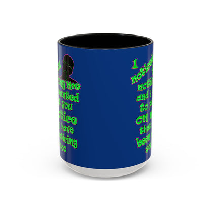 noticed you noticing - Accent Mug (dark blue)
