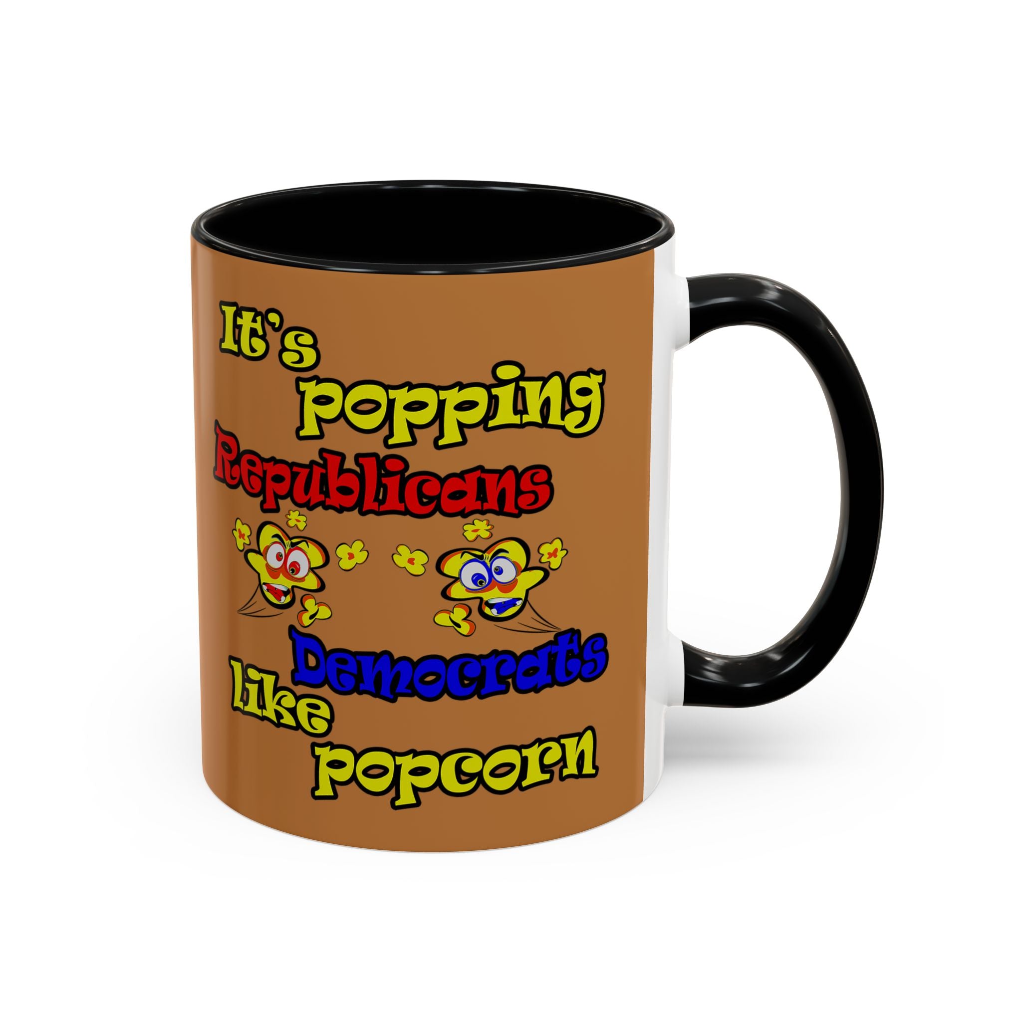 popping like popcorn - Accent Mug (light brown)