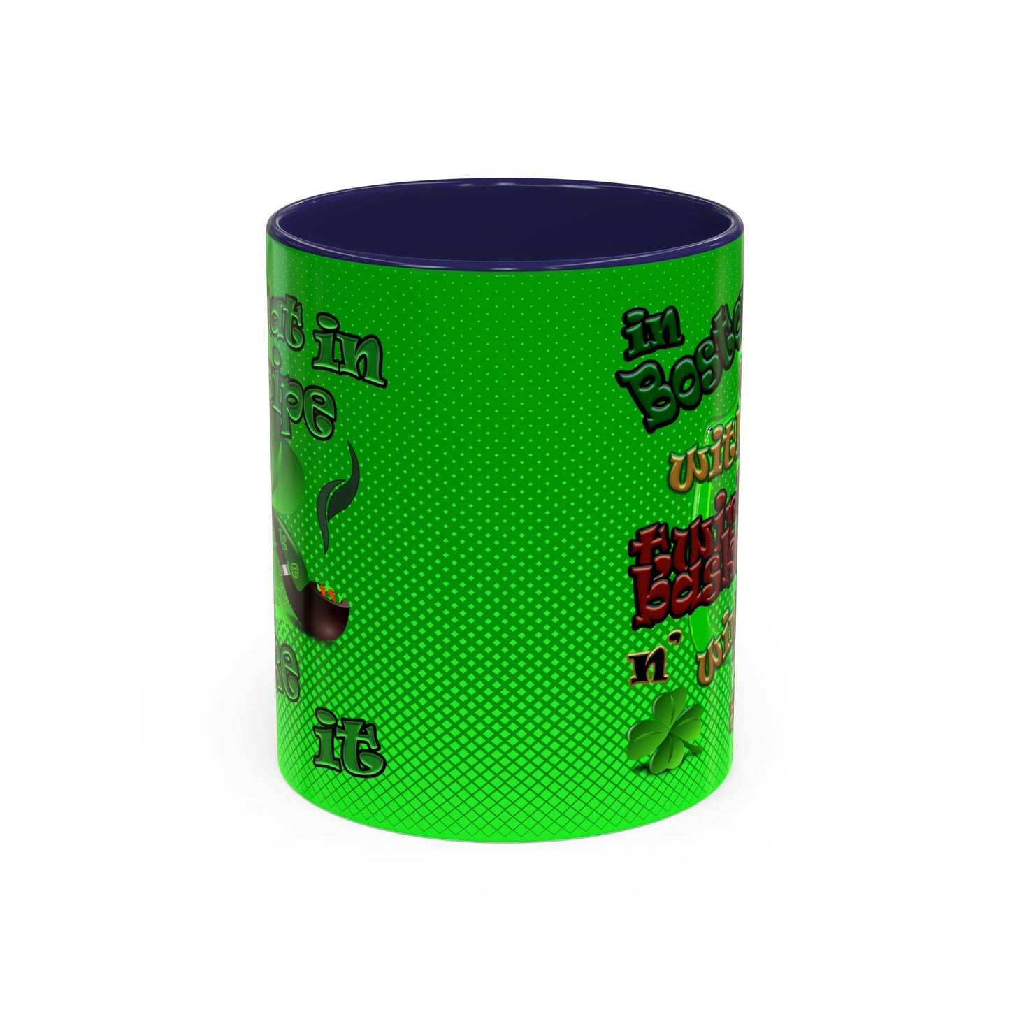 celtics logo - Accent Mug (logo green)