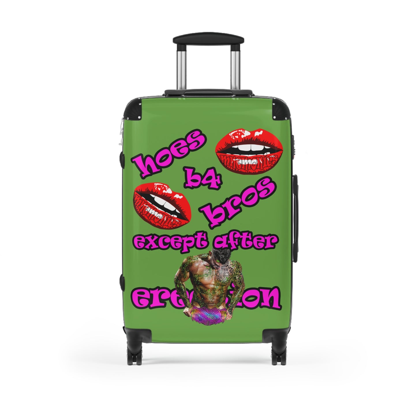 hoes b4 bros - Suitcase (green)