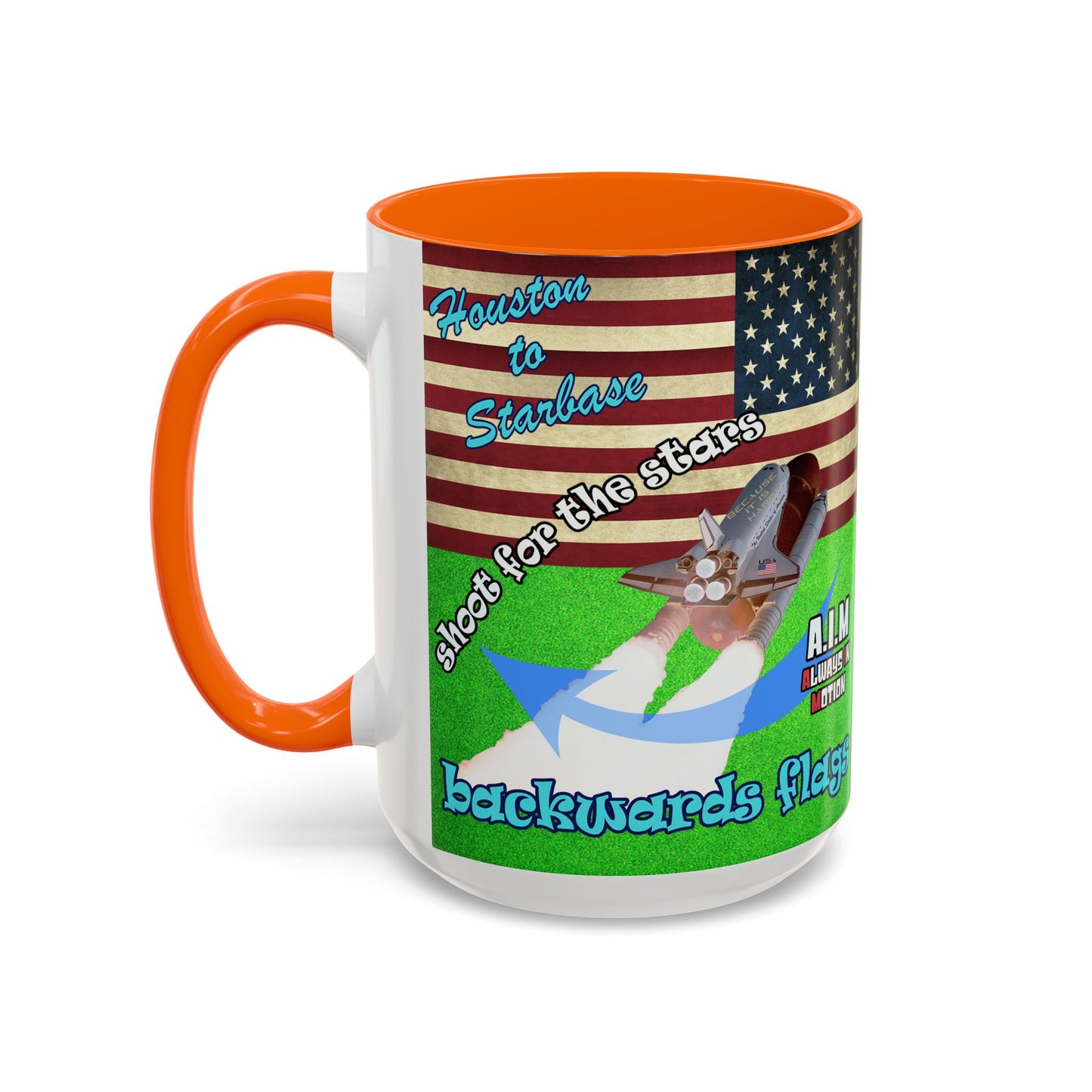 shoot for the stars - Accent Mug (green turf)