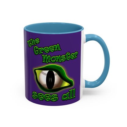 green monster - Accent Mug (purple)