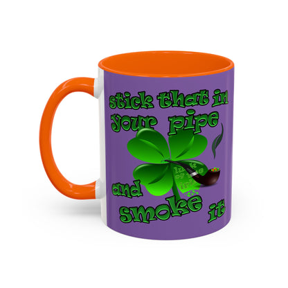 celtics logo - Accent Mug (light purple)