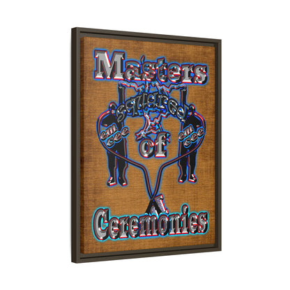 em cee squared - framed canvas art (brown papyrus)