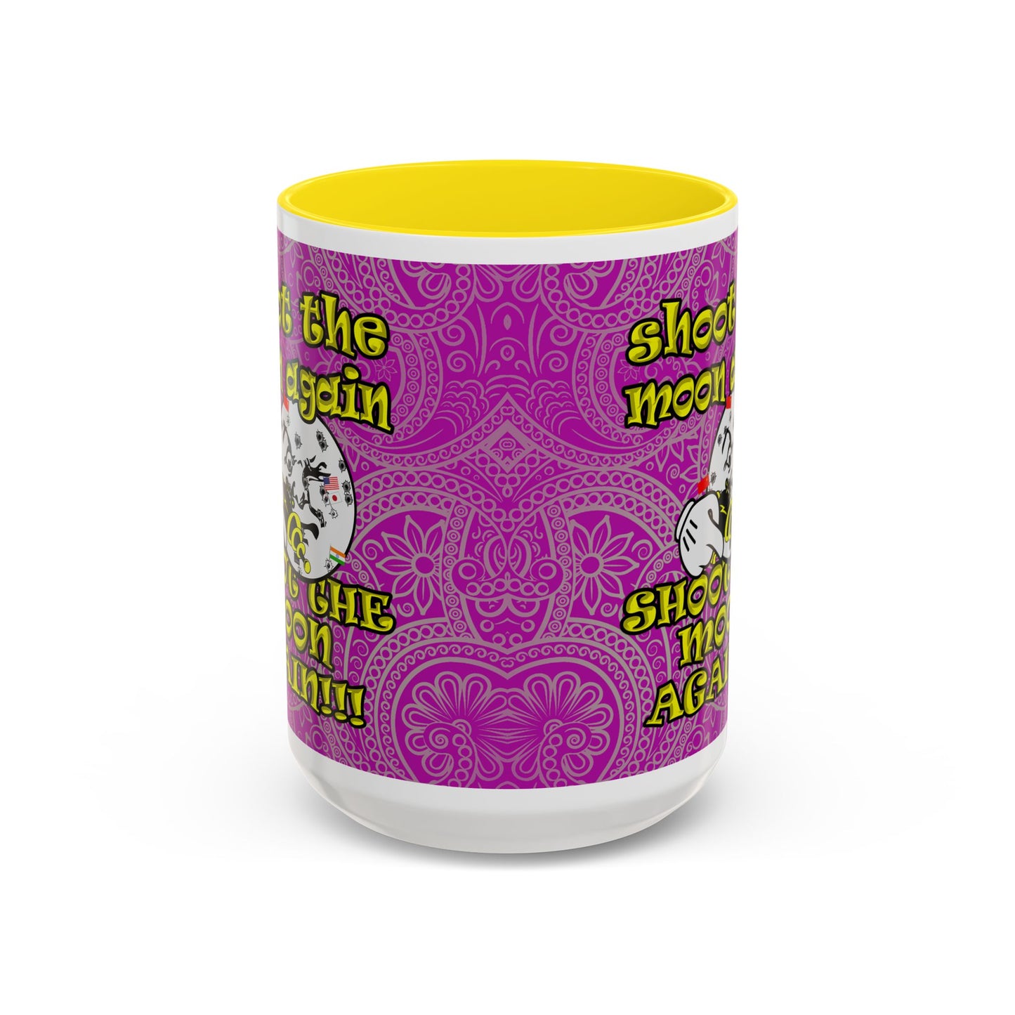 shoot the moon again - Accent Mug (pink swirl)