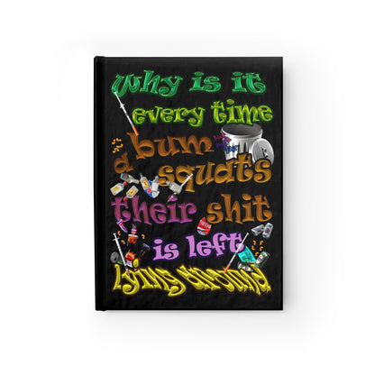 the bum's shit - journal-lined (black)